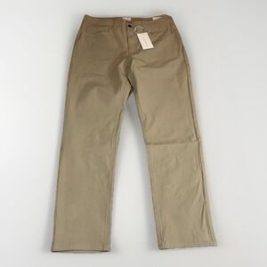 7 Diamonds Baron 5 Pocket Pants Mens Size 34x30 Beige Straight Fit Stretch